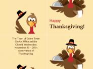 Town of Eaton Closure for Thanksgiving Town of Eaton Closure for Thanksgiving